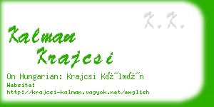 kalman krajcsi business card